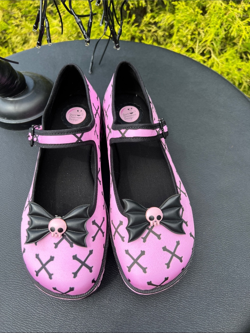 Hot Chocolate Design Chocolaticas® Pink Bones Mary Jane Platform Shoes Halloween - Picture 7 of 17